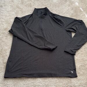 Vuori Men's Long Sleeve Half-Zip Pullover - Charcoal Black